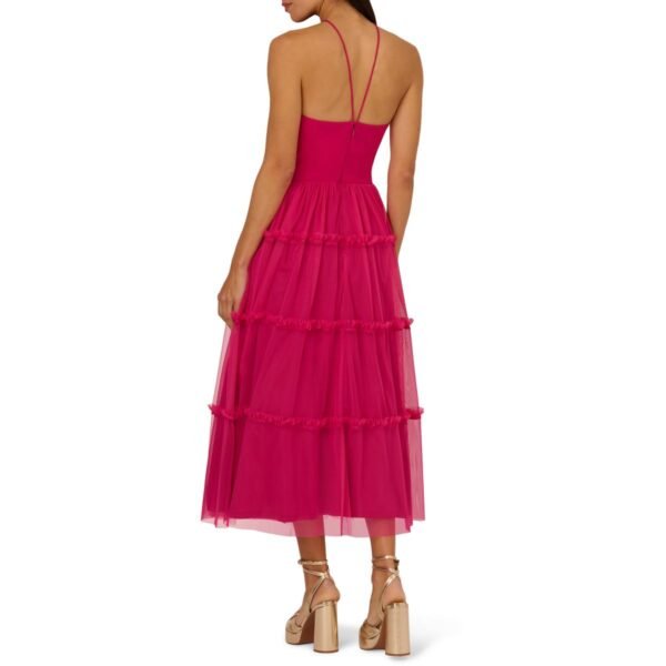 Adrianna Papell Womens Tiered A-Line Midi Dress - Image 2