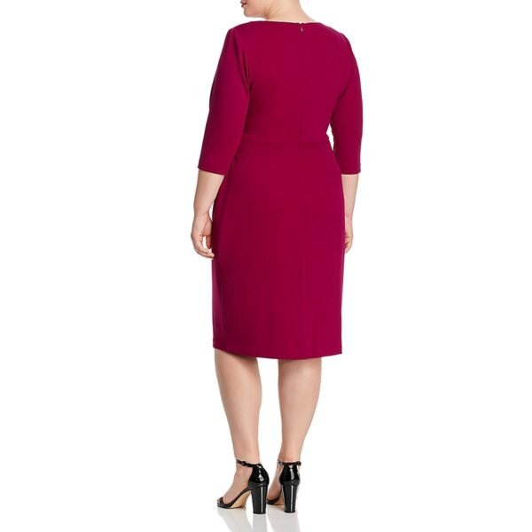 Adrianna Papell Womens Plus Crepe Tie Waist Midi Dress - Image 2