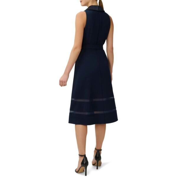 Adrianna Papell Womens Satin Trim Sleeveless Midi Dress - Image 2