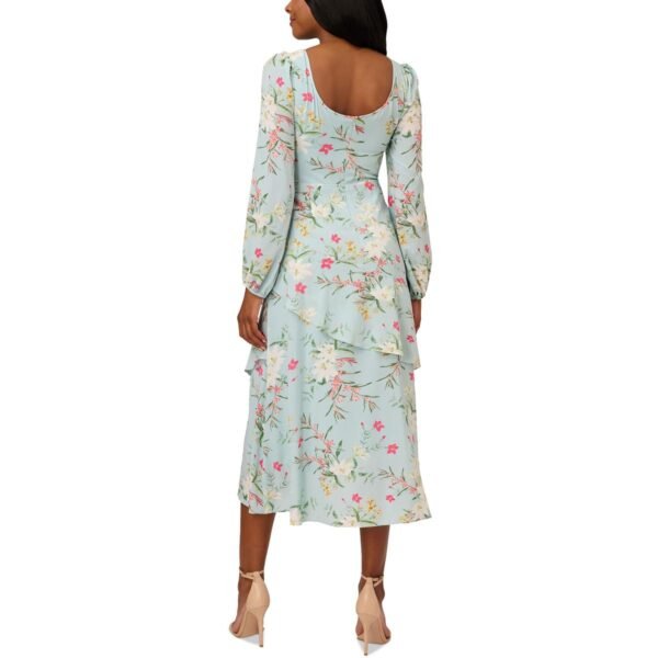 Adrianna Papell Womens Floral Print  Midi Dress - Image 2
