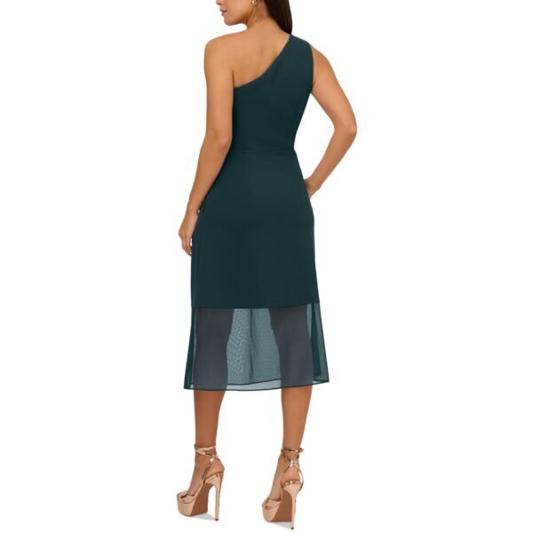 Adrianna Papell Womens Mesh Inset Mid Calf Midi Dress - Image 2