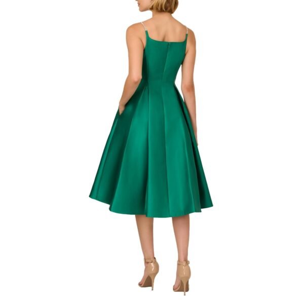Adrianna Papell Womens Embellished Mikado Midi Dress - Image 4