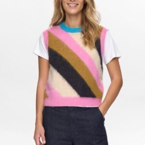 NUSURI MULTI STRIPE VEST - Obsidian