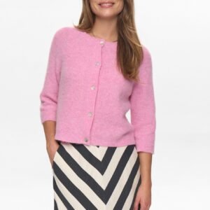 NURIETTE SELMA RIB CARDIGAN - LILAC SACHET