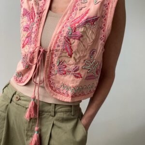 Amina Cotton Vest Pink