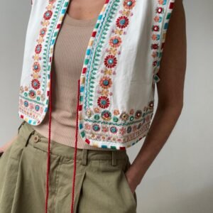 Amina Cotton Vest White
